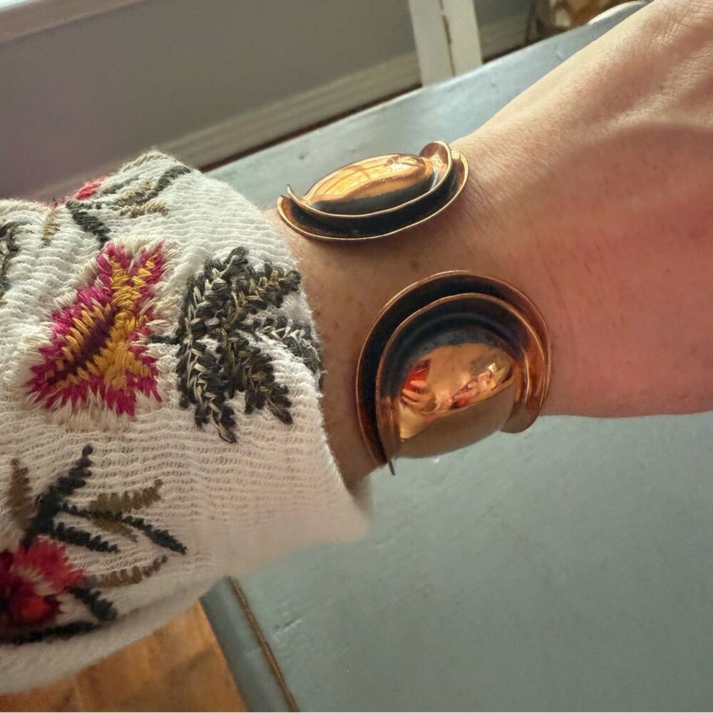 Renoir Copper Hinged Cuff Bracelet